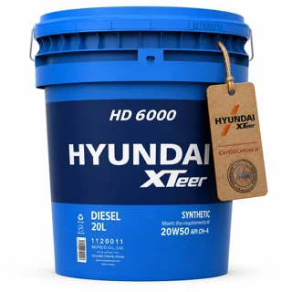 روغن موتور دیزلی هیوندای اکستیر 6000HD 20W50 حجم 20 لیتر (Hyundai XTeer)