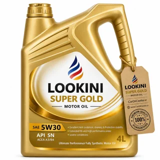 روغن موتور لوکینی Super Gold 5W-30 SN حجم ۴ لیتر (Lookini)
