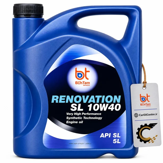روغن موتور خودرو بهتام Renovation SL 10W-40 حجم 5 لیتر (BEHTAM)