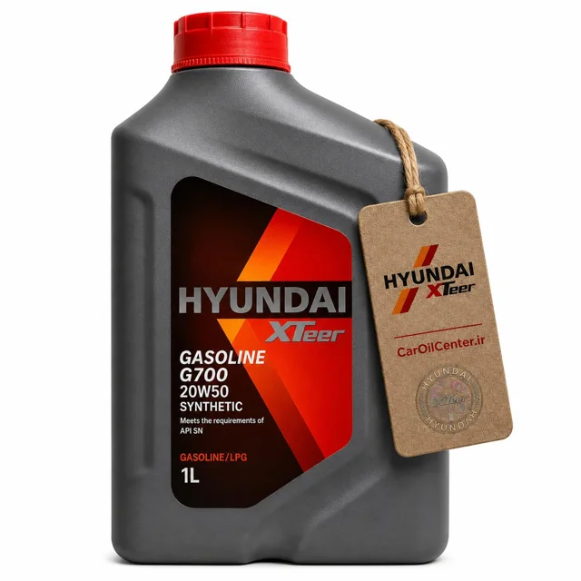 روغن موتور هیوندای اکستیر G700 20W50 SN حجم 1 لیتر (Hyundai XTeer)